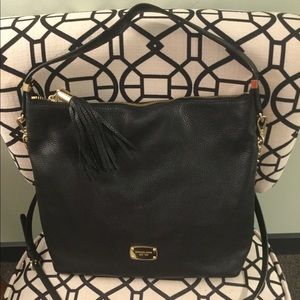 Michael Kors black pebble leather crossbody.